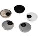 Gedotec Passe-câbles STYLE en acier, Ø de perçage : 60 mm - Ø total : 69 mm - noir mat