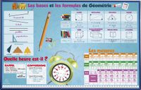 Exacompta 10x Onderlegger harde PVC Maths (FR) 37,5x57cm - Design - 29792E