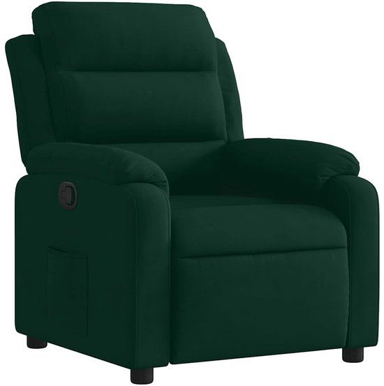 vidaXL Fauteuil verstelbaar fluweel donkergroen