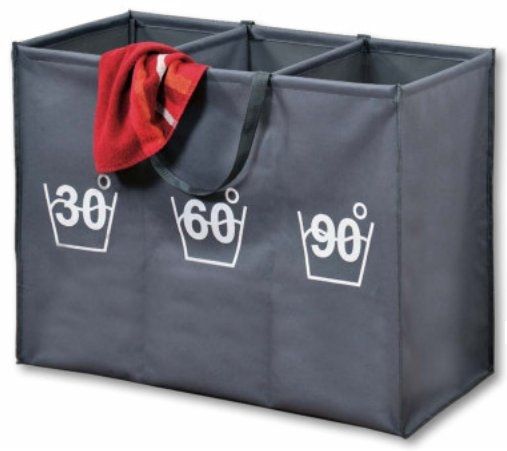 Kesper 89170 Rechthoekige Wasmand - Kunststof/Polyester - Grijs