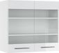 Vicco Fame-Line Glazen keukenkast – 80 cm Wit Hoogglans