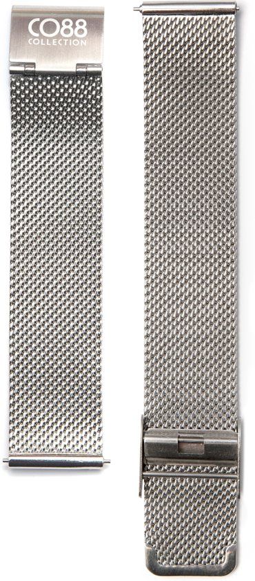 CO88 Collection Horlogeband 8CS 30001 Mesh Horlogeband - Ø18 mm - Zilverkleurig