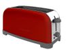 Taurus 960659000 Broodrooster 1 snede(n) 850 W Rood, Roestvrijstaal