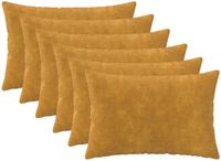 vidaXL Kussensloop 6 stuks HEERLEN Geel 50 x 70 cm Microfiber Fleece