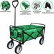 MonsterShop Chariot pliable - vert - 98x53x113cm - incl. gants de jardin