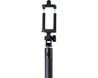 Azuri 3.5mm aux cable uitschuifbare selfiestick met geÃ¯ntegreerde knop - zwart