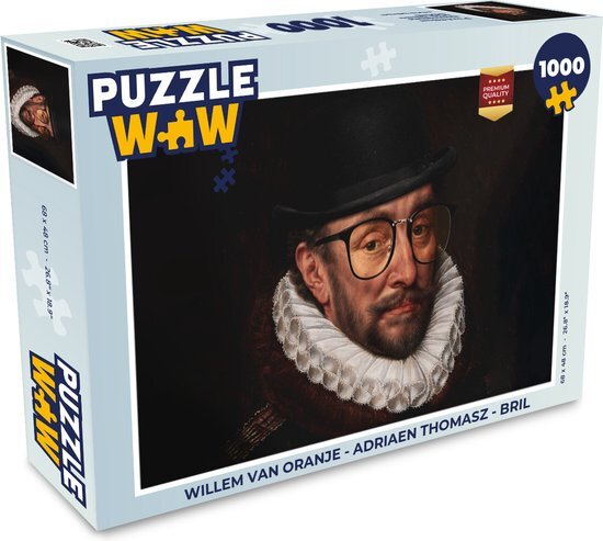 MuchoWow Puzzel Willem van Oranje - Adriaen Thomasz - Bril - Legpuzzel - Puzzel 1000 stukjes volwassenen