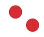 AG Design A-CZ-078 sticker reflector rond, 3D, diameter 2,5 cm, set van 2, rood