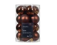 Merkloos / Sans marque Decoris Kerstbal gls d3.5 cm esprss ass 16st kerst