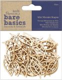 Papermania Bare Basics Houten Bladvormen - 40 stuks voor knutselprojecten