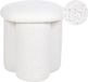 Beliani CARRINGTON Poef - Wit - Bouclé - Rond - 40 cm