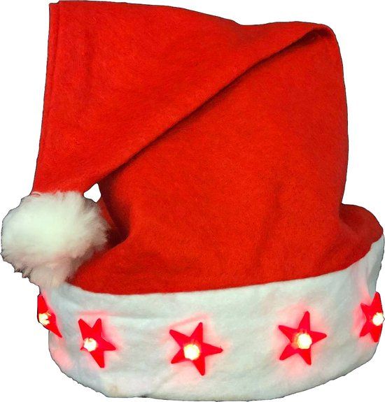Otto's Kerstaccessoires Kerstmuts met lampjes