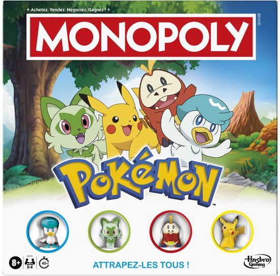 Monopoly Pokémon Edition, bordspel - Franse versie