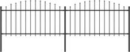 vidaXL Tuinhek met speerpunt staal 337x150 cm zwart