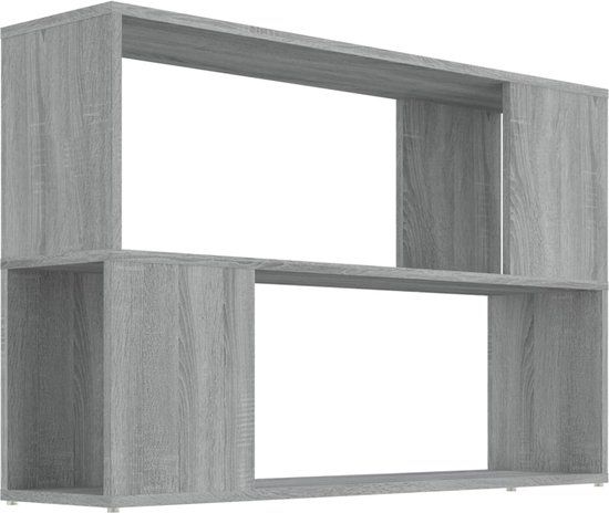 vidaXL Boekenkast 100x24x63 cm bewerkt hout grijs sonoma eikenkleurig