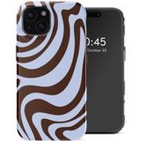 Selencia Vivid Backcover voor de Apple iPhone 15 - Dream Swirl Chocolate