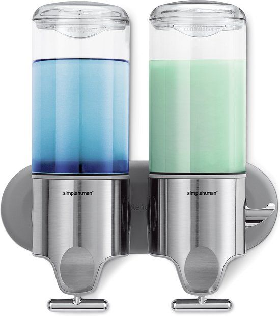 Simplehuman Zeepdispenser Wand Duo - RVS - Zilver