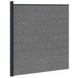 vidaXL - Hekset - 175 x 186 cm - WPC en Aluminium - Grijs