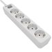 Philips SPN1142WA/10 - Stekkerdoos met 4 stopcontacten, aan/uit-schakelaar, gevlochten netsnoer 2 meter (hoge sterkte) - wit