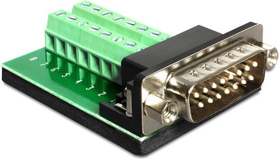 Delock - Adapter Sub-D 15 Pin Gameport Stecker - Terminalblo