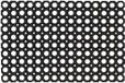 vidaXL Deurmat rechthoekig 60x80 cm rubber