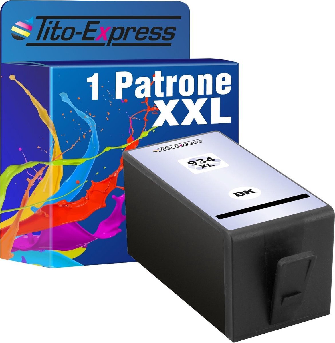 Tito Express PlatinumSerie 1x inkt cartridge alternatief voor HP 934XL Black