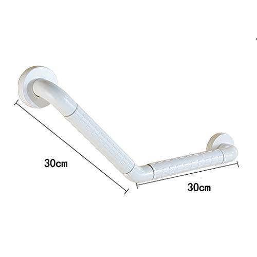 DLT 30 cm Hoek Grab Bar Ondersteuning Rail Badkamer Handrail, Bad Tub Arm Safe-Grip Bar Night Lichtgevende Douche Handvat Muur Mount Handicap Grab Bars Kleur: wit