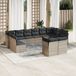 Maison Exclusive - Ensemble de jardin, 12 pièces, avec coussins gris clair, en polyrotin