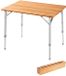 KingCamp Monhike Bamboe Klaptafel Campingtafel Aluminium Hout Verstelbaar 65x50cm