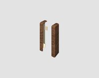 EGGER Eindstuk 6 cm kubische walnoot bruin; 2 stuks