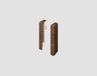 EGGER Eindstuk 6 cm kubische walnoot bruin; 2 stuks