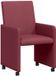 vidaXL Fauteuils de salle à manger à roulettes 2 pièces tissu bordeaux 57 x 66 x 94 cm