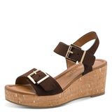 Marco Tozzi Damessandalen met sleehak 2-28389-44 Choco 39 EU
