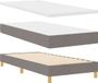 vidaXL Boxspringbed met kussens en hoofdbord, taupe, 190 x 90 cm, stof