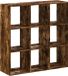 vidaXL Boekenkast 102x32x102 cm bewerkt hout gerookt eikenkleurig