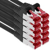 1aTTack.de 2m CAT6 LAN-netwerkkabel RJ45 1000 Mbit, 10 stuks - zwart