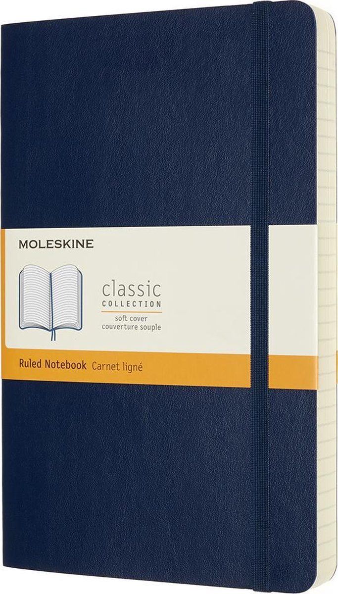 Moleskine Notitieboek Expanded Large (13x21 cm) Gelinieerd Zachte Kaft Sapphire Blue