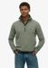 Superdry Essentials Pull en Coton à Demi-Fermeture Éclair Homme Lily Pad Green Marl S