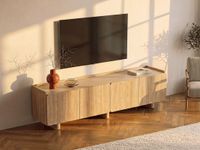 Vente-unique Tv-meubel met 4 deuren - Natuurlijk licht en Beige NOZYLO