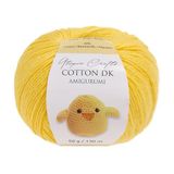 Utopia Crafts Amigurumi Katoenen DK-garen om te haken en te breien, 50% katoen, 50% gemengd acryl, 50 g (1, geel)