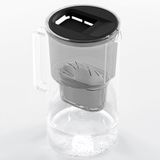 Wessper Glazen 3L waterfilterkan karaf compatibel met Brita MAXTRA+ waterfilter patronen - incl. 1 filterpatroon - Waterkan - Kleur Zwart