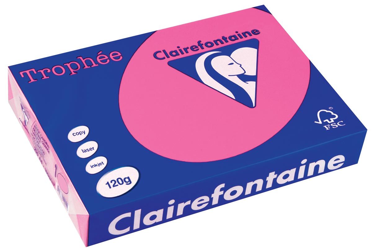 Clairefontaine Trophée Pastel A4 felroze 120 g 250 vel