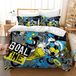 Dekbedovertrek Voetbal 220 x 240 cm pour Enfants - Microfibre avec 2 Kussenslopen
