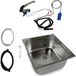 Ad Ideen 12V Mini-keuken, roestvrijstalen spoelbak, 354x325x150 mm. Geschikt voor camping, wastafel, caravan, Volkswagen