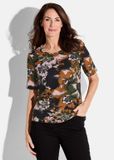 Goldner Shirt Shirt Zwart / Terracotta / Kaki / Gedess. Maat 48