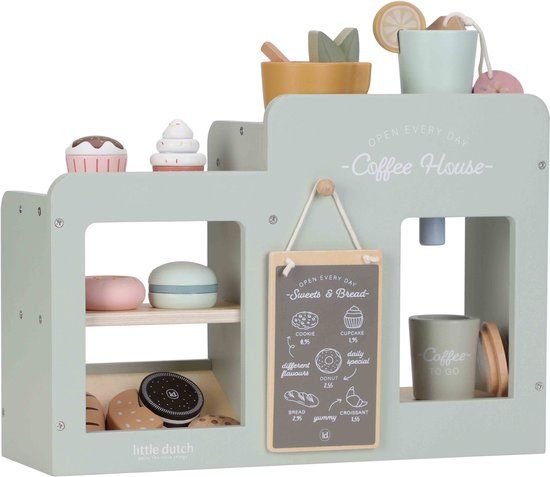 Little Dutch Houten Koffiehoek FSC - Groen - Jongens en meisjes - 3 jaar