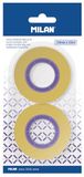 Blisterverpakking MILAN® Blisterverpakking met 2 transparante gele plakstrips, 19 mm x 33 m