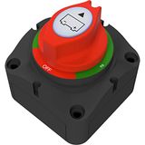 Offgridtec Batterij-keuzeschakelaar voor 12 V/24 V/36 V-systemen, 200 A continue stroom, M8-aansluitingen, draaischakelaar 1-2-beide-UIT voor dubbele batterijcircuits, vocht- en uv-bestendig