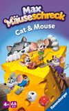Ravensburger 22466 - Max Mäuseschreck - Kompact Katz & Maus Spiel für Kinder ab 4 Jahren, Würfel- und Sammelspiel für 2-4 Spieler