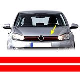 Quattroerre 17071 stripes tape voor Golf 6 rood, 2 stuks, 20 mm x 1 m